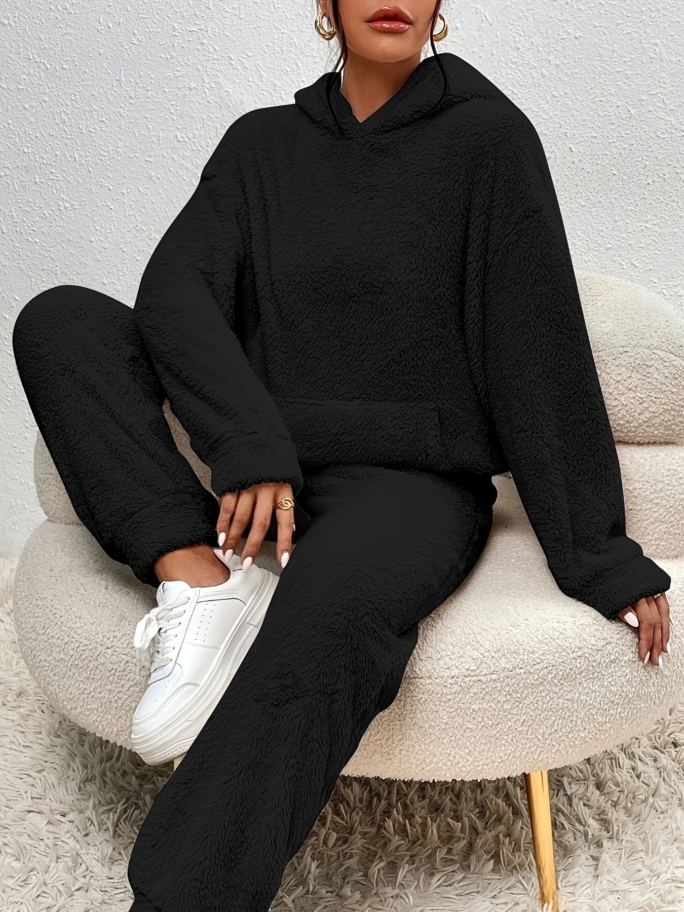 Nova | Ultra-soft cozy lounge set | Ivory | Polyester Blend | Cozy Winter Wear