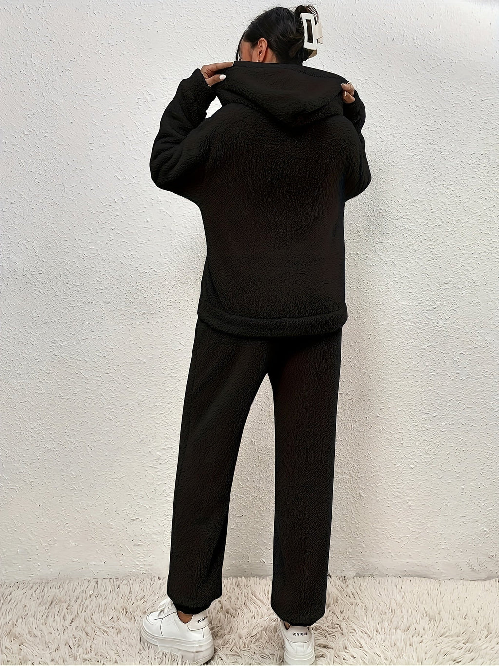 Nova | Ultra-soft cozy lounge set | Ivory | Polyester Blend | Cozy Winter Wear