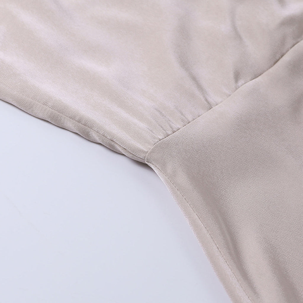 Women’s maxi dress | Spaghetti straps | Draped neckline | Side slit | Lightweight breathable fabric