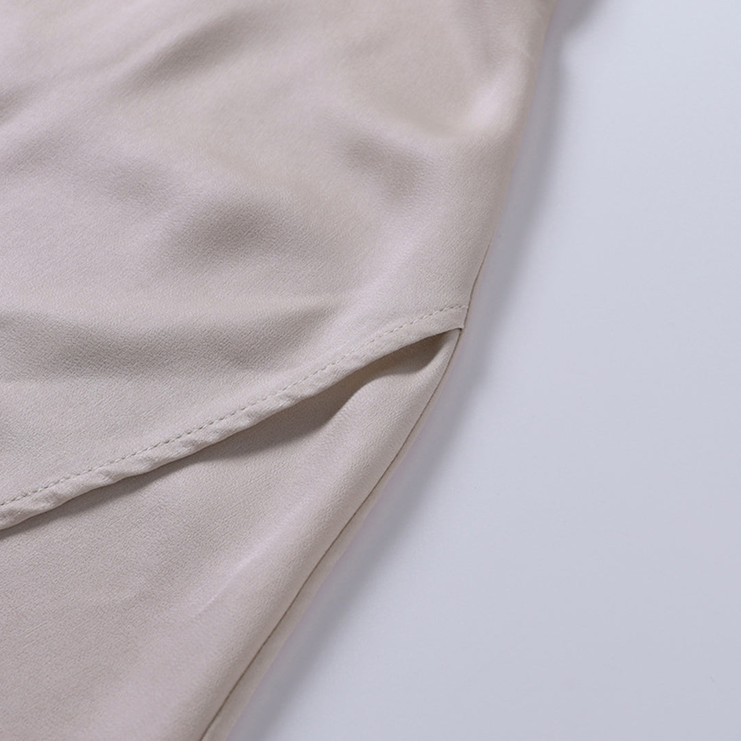 Women’s maxi dress | Spaghetti straps | Draped neckline | Side slit | Lightweight breathable fabric