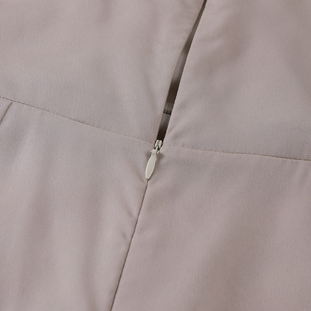 Women’s maxi dress | Spaghetti straps | Draped neckline | Side slit | Lightweight breathable fabric