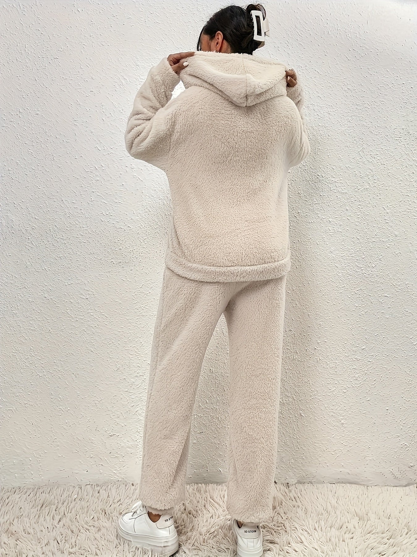 Nova | Ultra-soft cozy lounge set | Ivory | Polyester Blend | Cozy Winter Wear